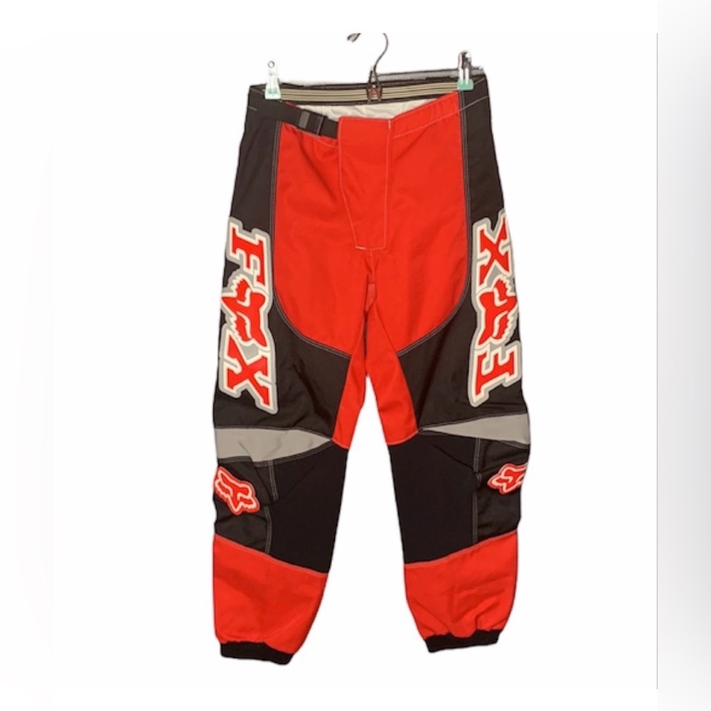 VTG Fox Racing 180 MOTO BMX Racing Motocross Pants Size 30 Y2K Red/Black/Gray